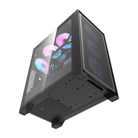 Datorfodral Darkflash DRX70 MESH + 4 RGB-fläktar (svart)
