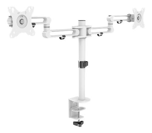 WA90 Dual Monitor Bordsfäste 17 "32"; Skärmar VESA Faste Vit