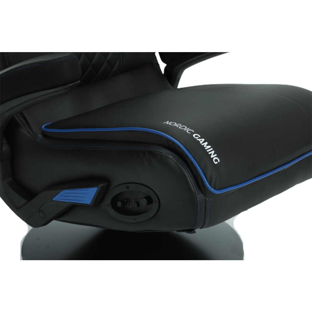 Nordic Gaming Cinema Chair Blå Svart Gamer Chair - PU Läder - Inbyggt Musiksystem