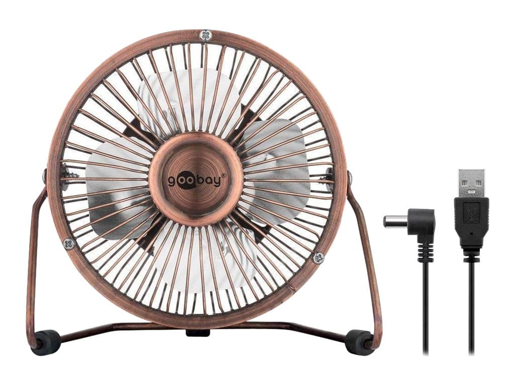 goobay Kylfläkt Bord Svart Brun Silver