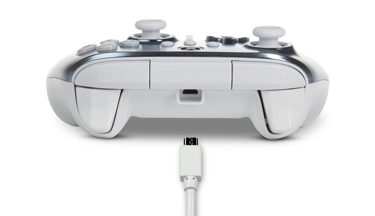 PowerA Enhanced kabelansluten handkontroll för Xbox Series X – S – Metallic Ice