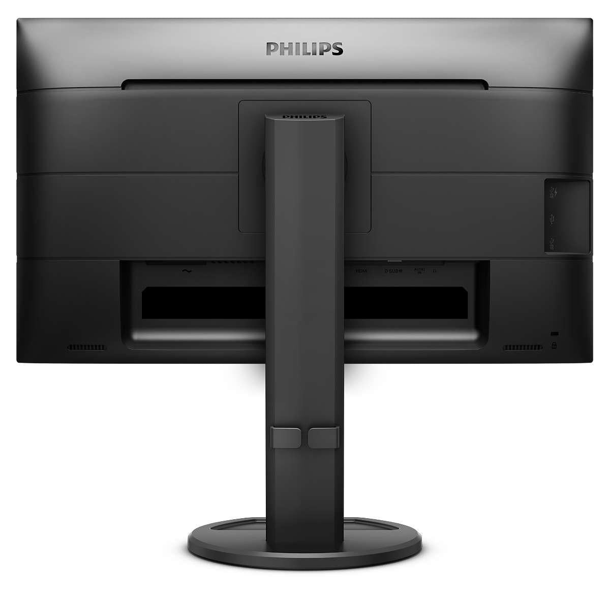 Philips B Line 241B8QJEB 24 1920 X 1080 (Full HD) DVI VGA (HD-15) HDMI DisplayPort 75 Hz Pivot Monitor