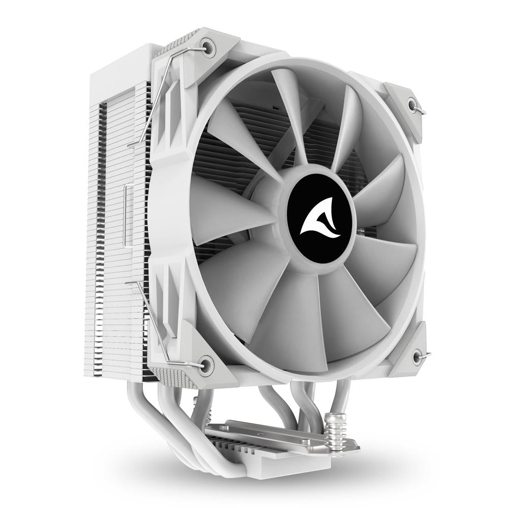 Sharkoon A40 RGB CPU-køler – hvid, 120 mm, 4 heatpipes – billede 3