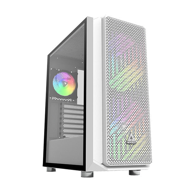 Montech AIR X White - mellantorn, 2x 200 mm ARGB + 120 mm ARGB, ARGB-kontroller