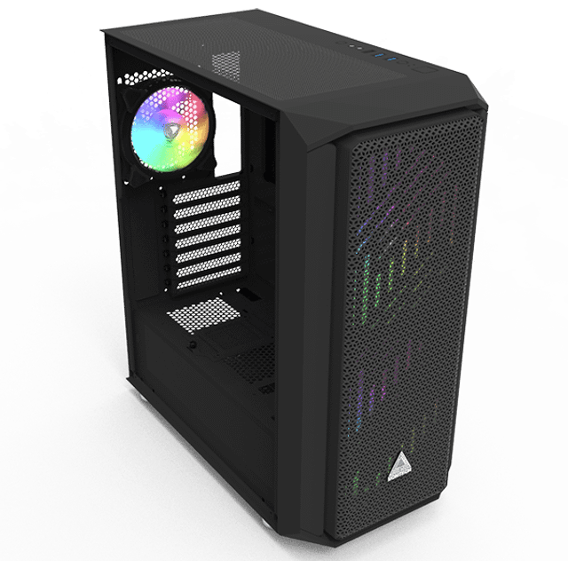 Montech AIR X Black - midi-tower, 2x 200 mm ARGB + 120 mm ARGB, ARGB-kontroller.