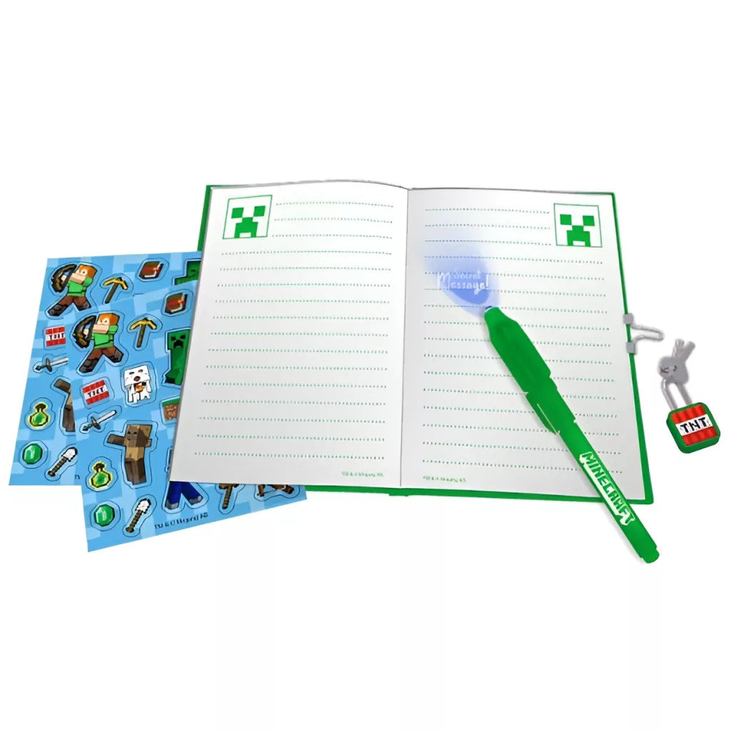 Minecraft Boom Dagbog med Magisk Pen – Skrivesæt Mojang