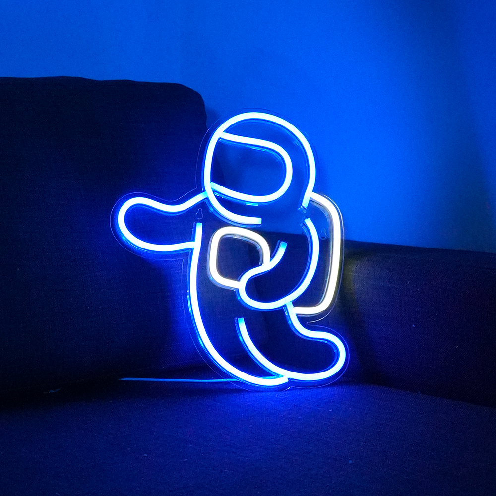 Crewmate flygande neon LED-lampa