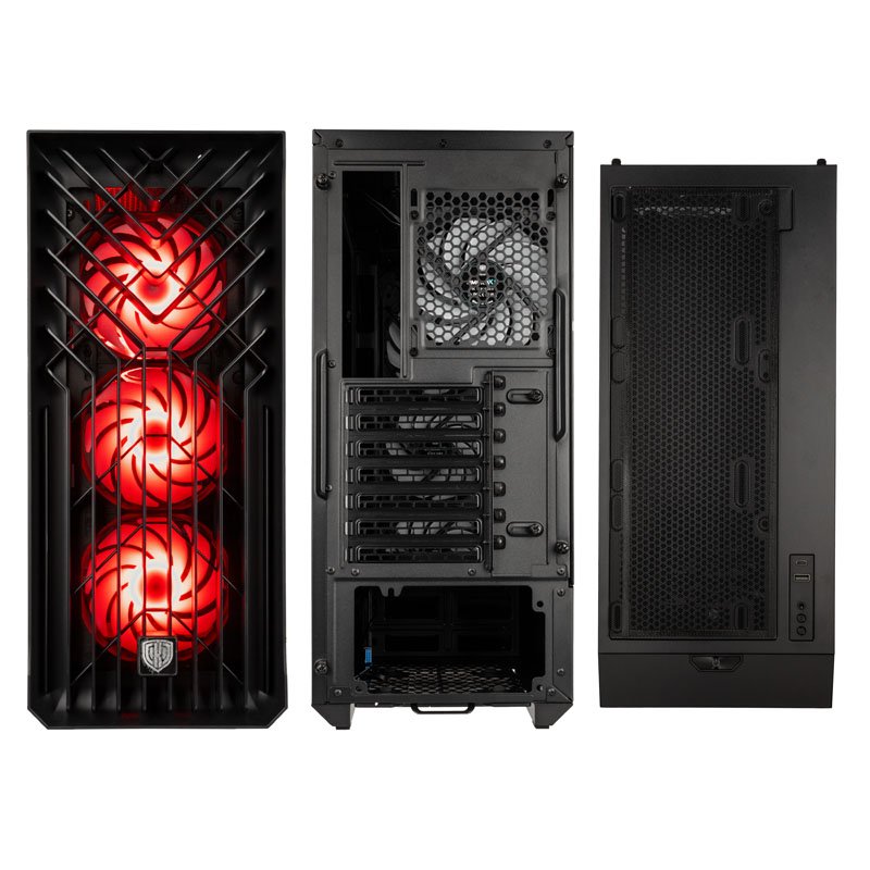 Kolink Unity Cascade ARGB Midi-Tower-kabinett - Svart