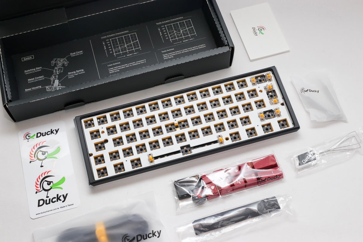 Ducky One 3 - Hot Swap ISO Barebone Black - Mini 60% - RGB - Utan brytare/tangentknappar
