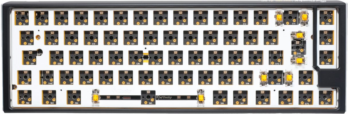 Ducky One 3 - Hot Swap ISO Barebone Black - SF 65% - RGB - Utan brytare/tangentknappar