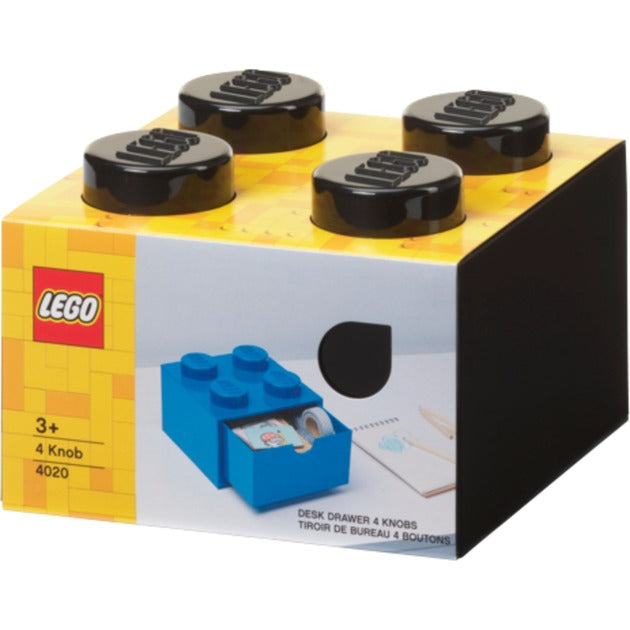 Room Copenhagen LEGO skrivbordslådor 4, förvaringslåda (svart, knoppar)