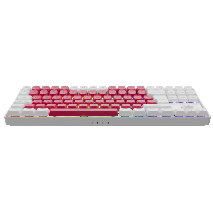 Gamiac TKL90G - Hvid/Rød - TKL Tastatur - Blå Switch