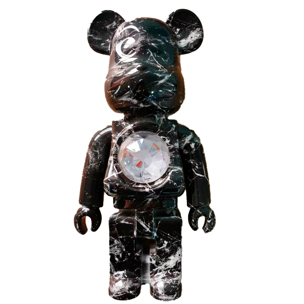 Teddy Star LED-lampa svart marmor