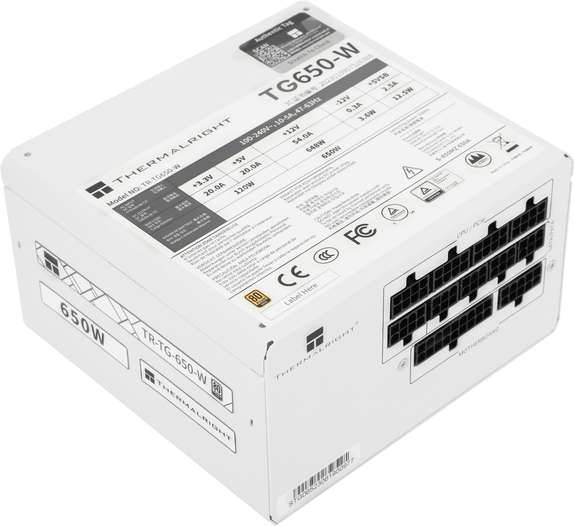 Thermalright TR-TG 650S-W Hvid- PSU, 80+ Gold, 650W, non-modular Thermalright