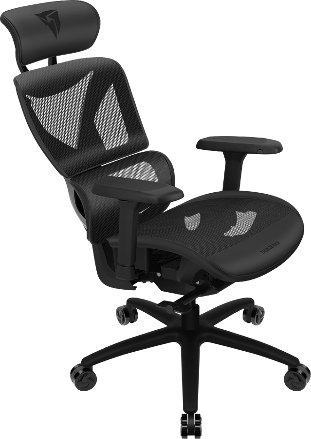 ThunderX3 YTC Mesh Black - Sync5, 125 kg max, 2d armest, class 4 gaslift