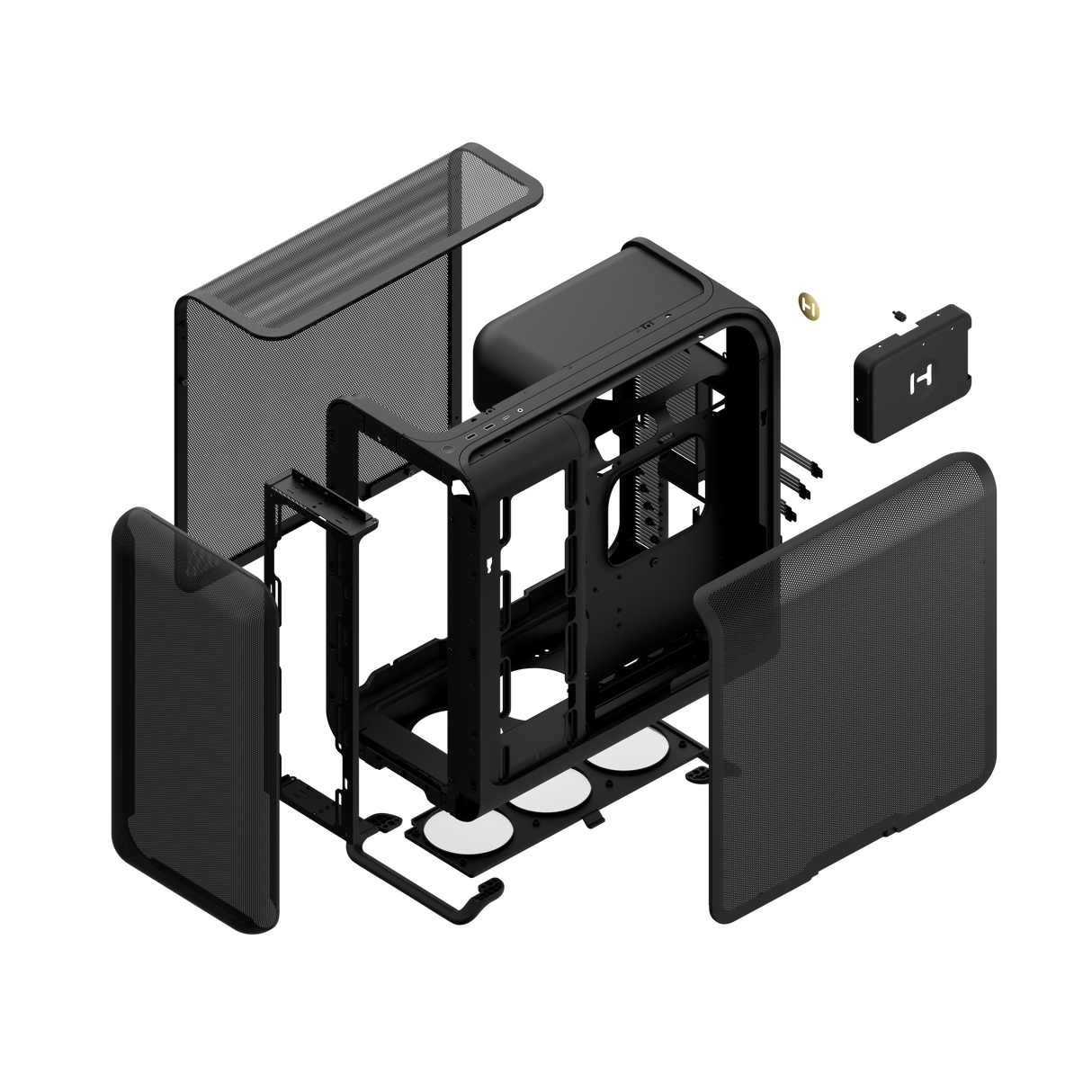 HYTE X50 Midi-Tower – Kolsvart