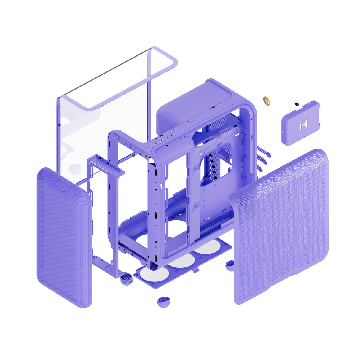 HYTE X50 Midi-Tower – Taro Milk / Purple