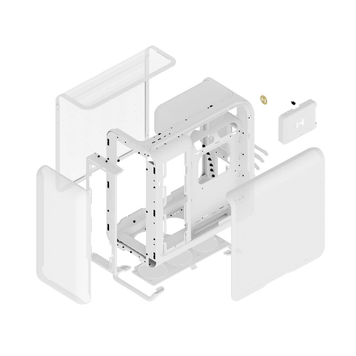 HYTE X50 Midi-Tower – Mesh Snow White