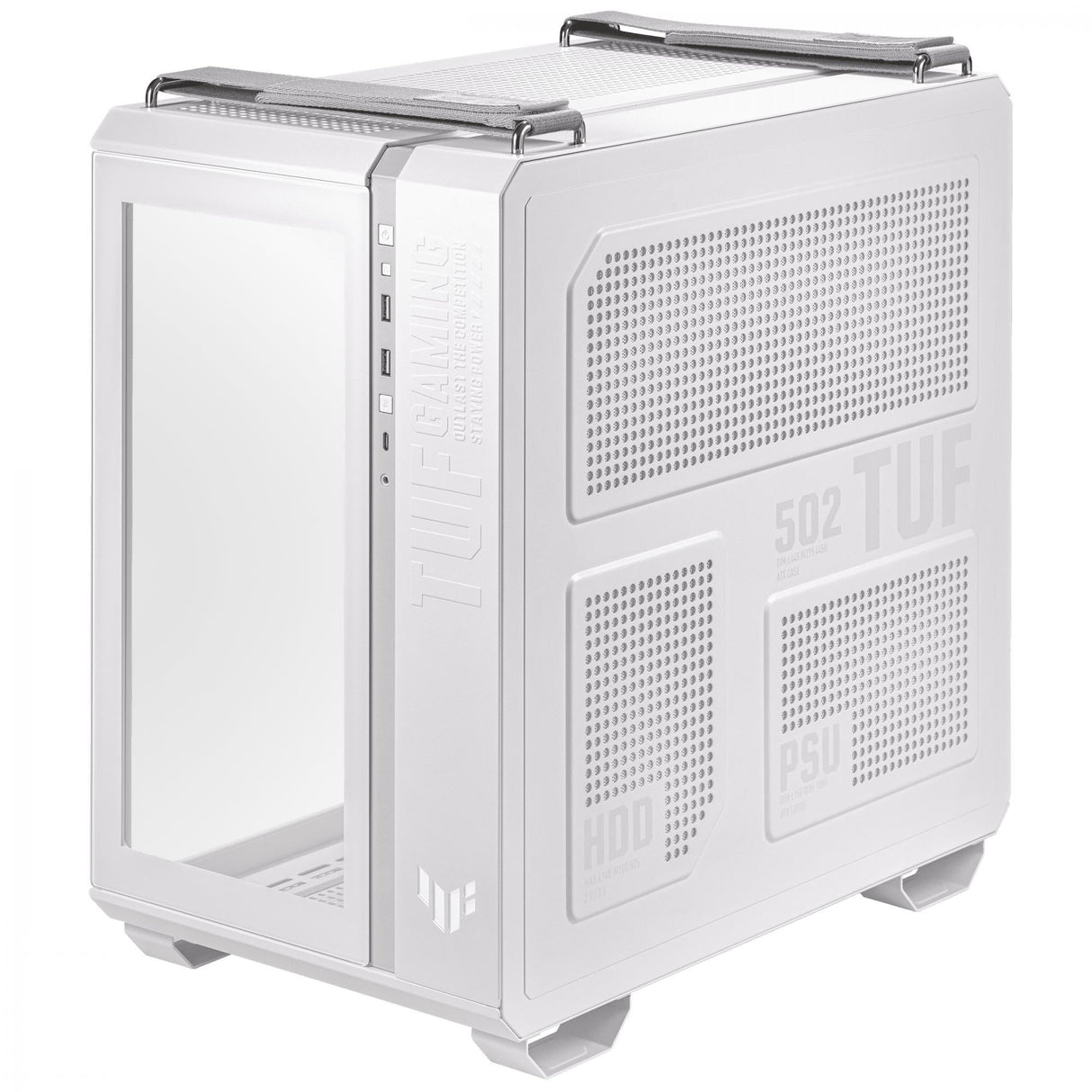 ASUS TUF Gaming GT502 PLUS Tempered Glass Dual Chamber Case White w. 4x120mm Pre-installed ARGB Fans ASUS
