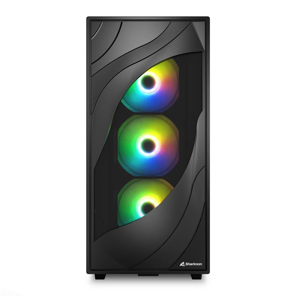 Sharkoon Rebel C80G RGB ATX-kabinet – sort, glasside