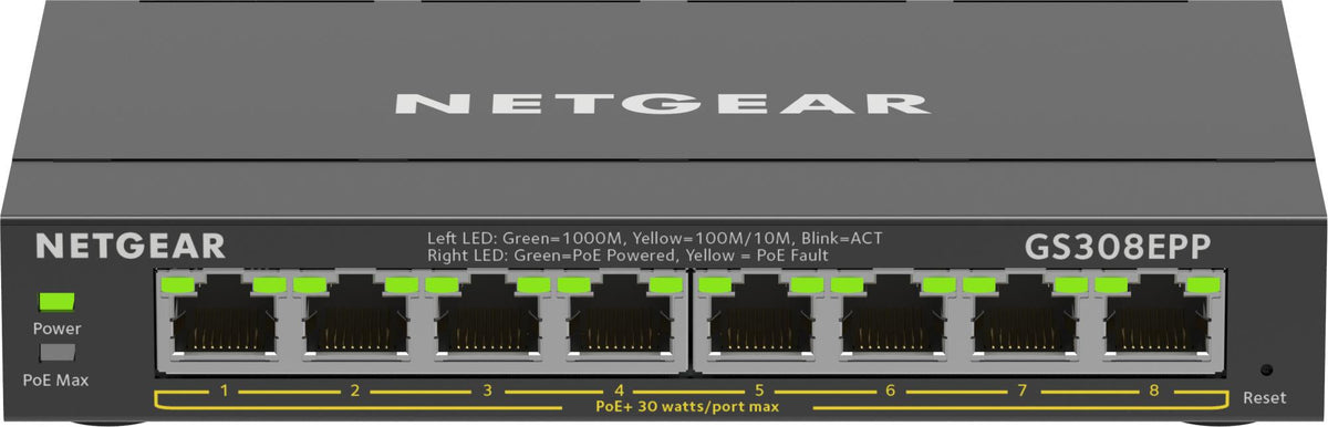 Netgear 8PT GE PLUS SWCH W/ HI-PWR POE+ Netgear International Limited