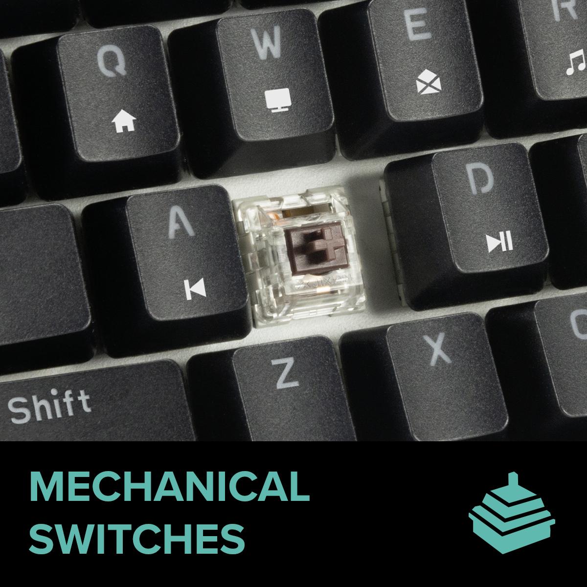 Speedlink - ATMOS RGB Rainbow Mechanical 60% Gaming Keyboard with brown switches, black - US layout Speedlink