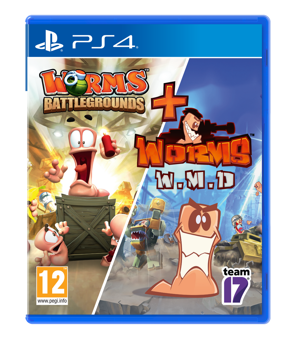 Worms Battlegrounds + Worms WMD Double Pack – PlayStation 4 – spilomslag