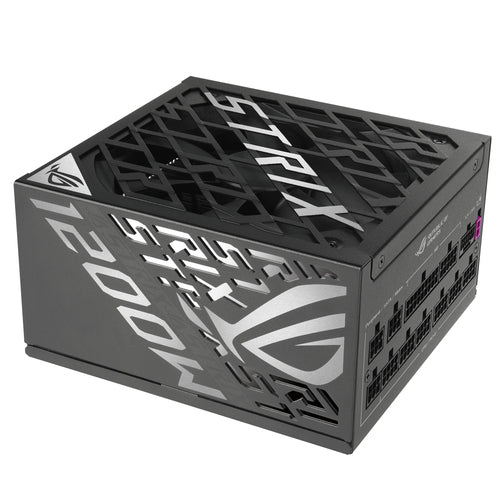 ASUS ROG Strix 1200P Gaming E – 1200 W Platinum PSU – blæsergitter og modulære stik