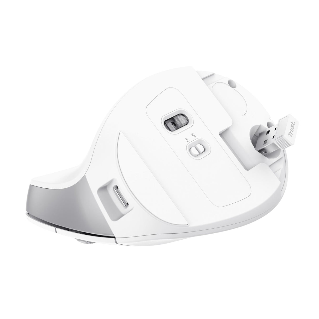 TRUST BAYO II ERGONOMISK TRÅDLÖS MUS - VIT