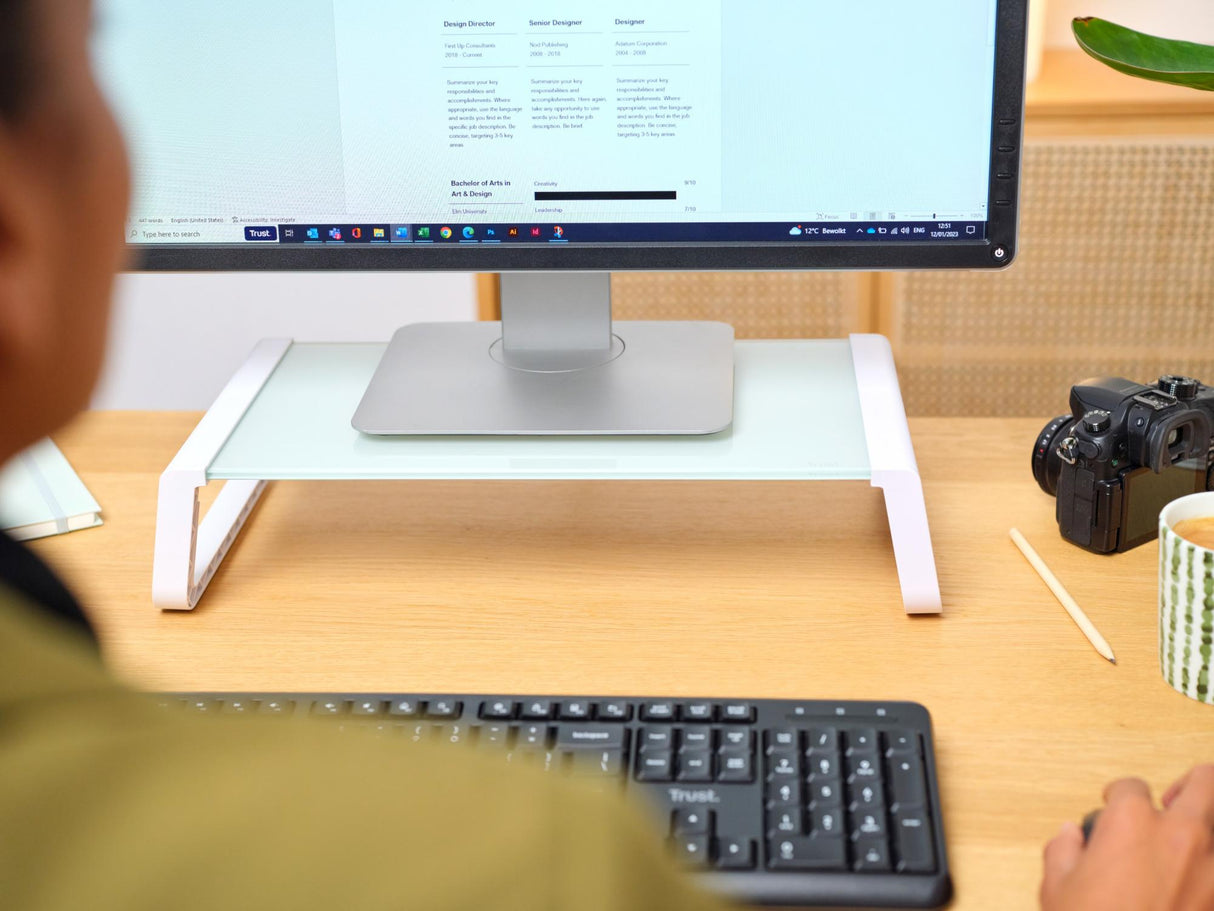 TRUST MONTA GLASS MONITOR STAND - VIT