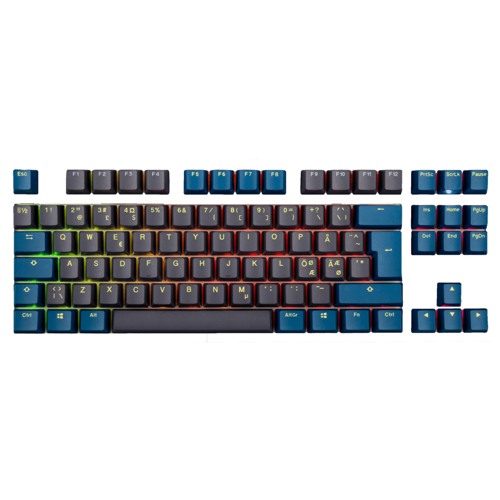Ducky Daybreak Keycap Set - Dubbelskott PBT - Ljusblå & Svart