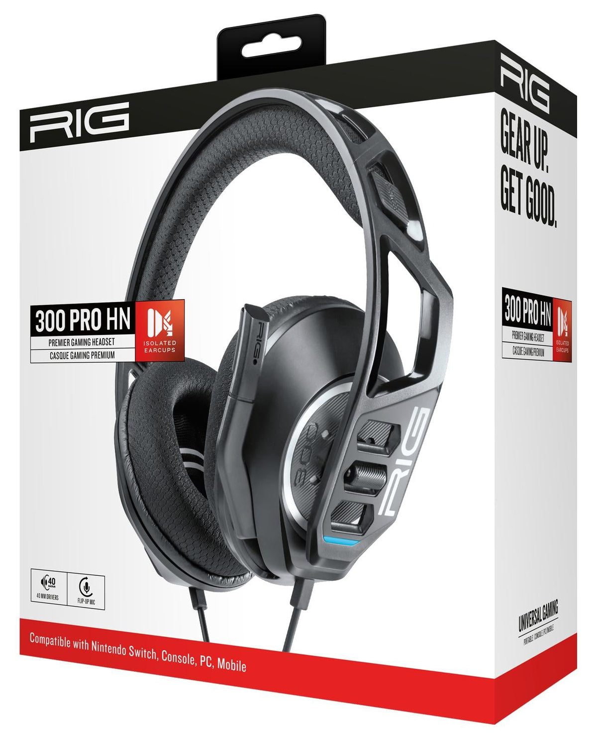 Nacon - Rig Headphones 300 Pro HN - Black Nacon