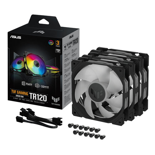 ASUS TUF GAMING TR120 ARGB 3IN1 Black – emballage