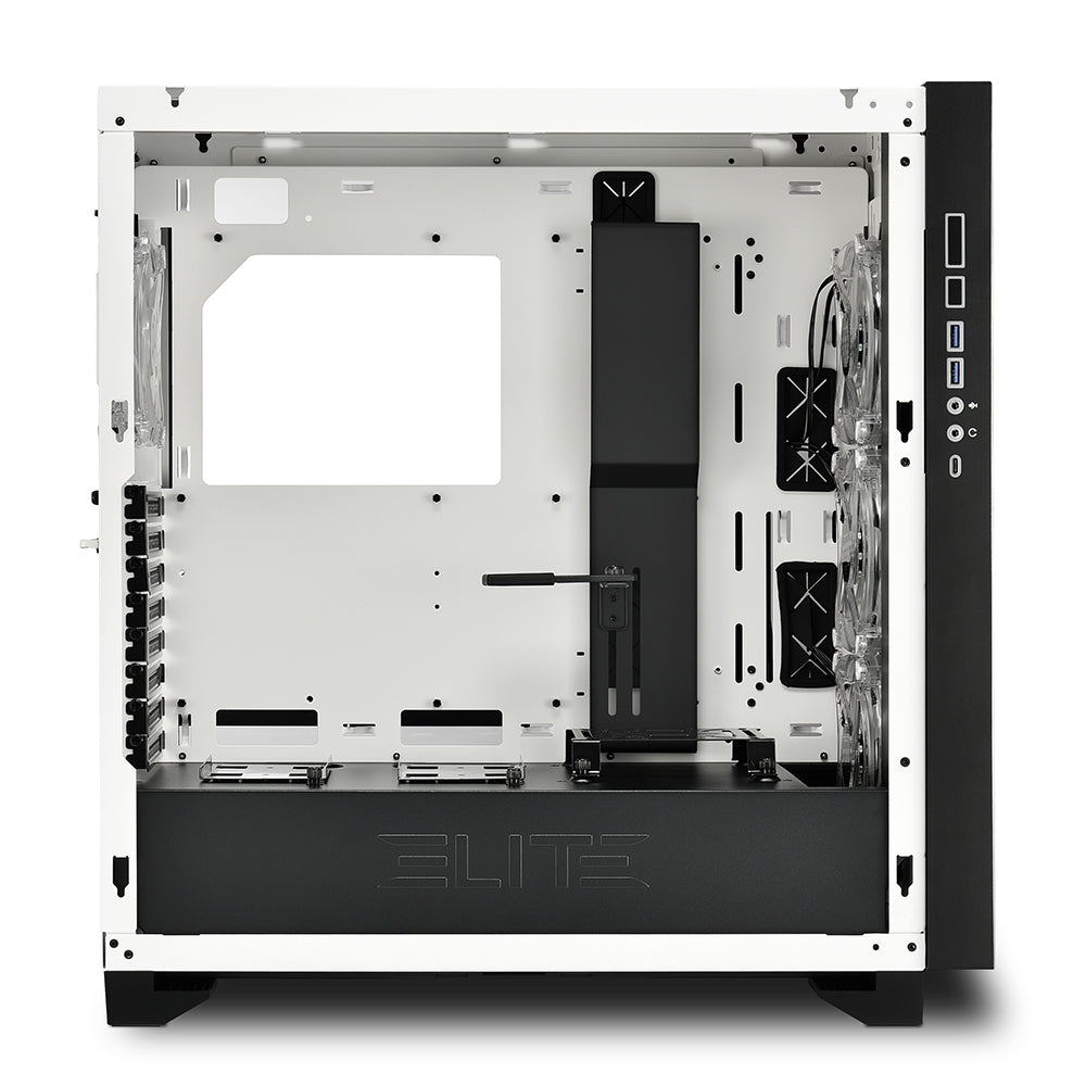 Sharkoon ELITE SHARK CA300T, big tower case (white, 2x tempered glass) Sharkoon