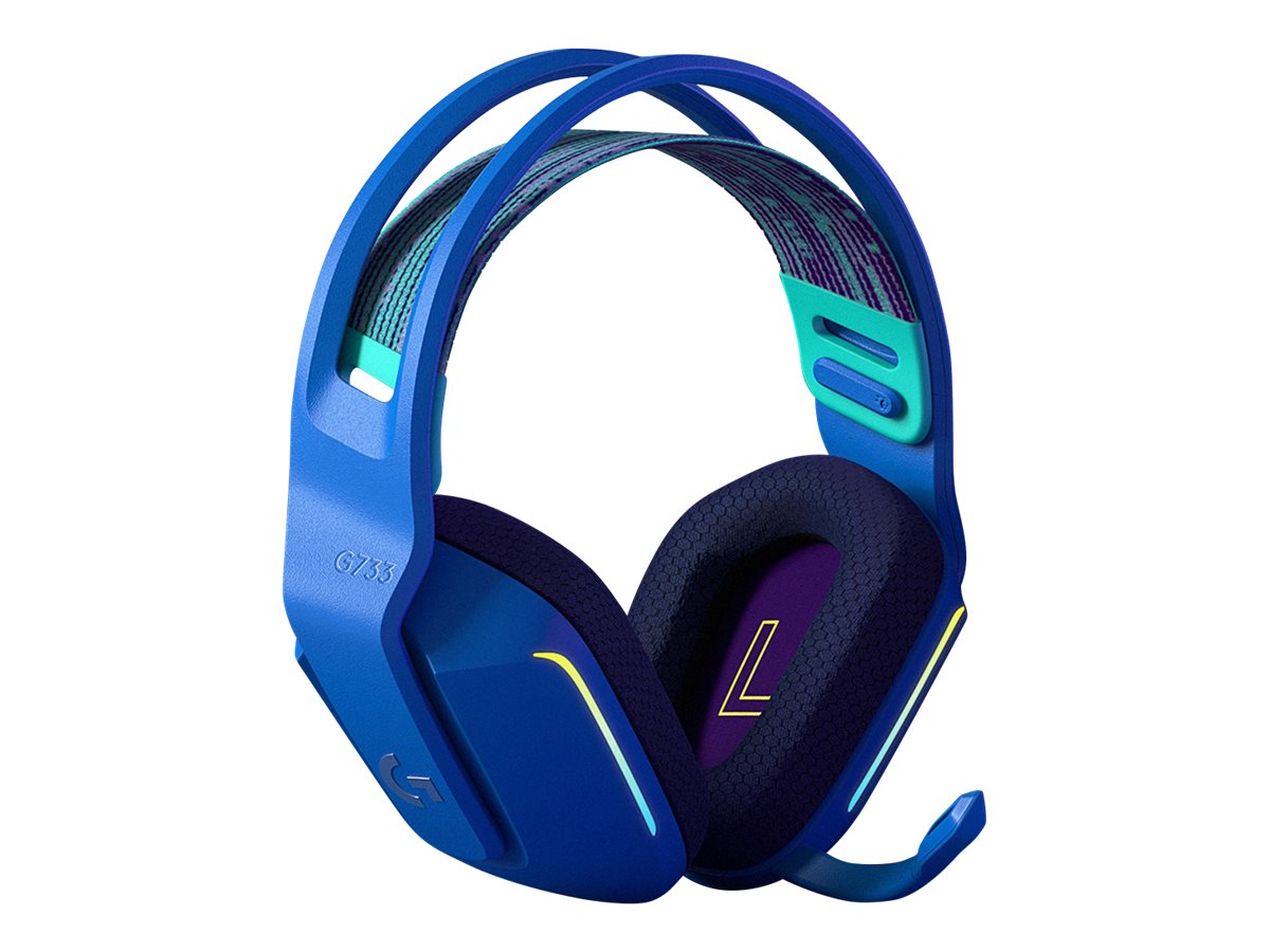 Logitech G G733 LIGHTSPEED Trådlöst RGB Gaming Headset Trådlöst Headset Blå