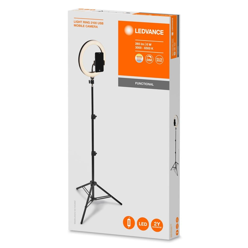 Ledvance - Mobil Ringljus - Stativ USB