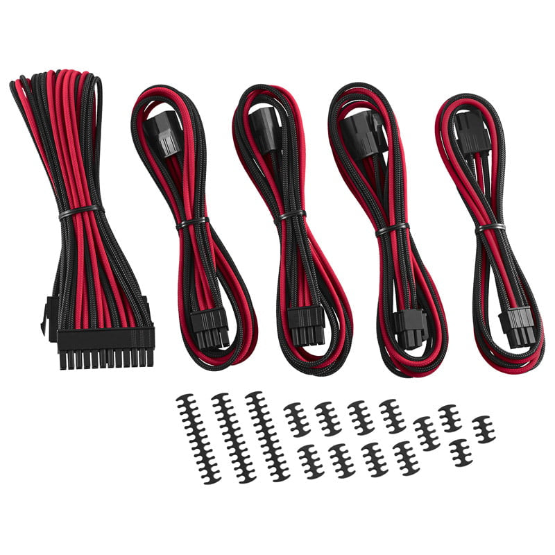 CableMod Classic ModMesh Cable Extension Kit - 8+6 Series - Svart/röd