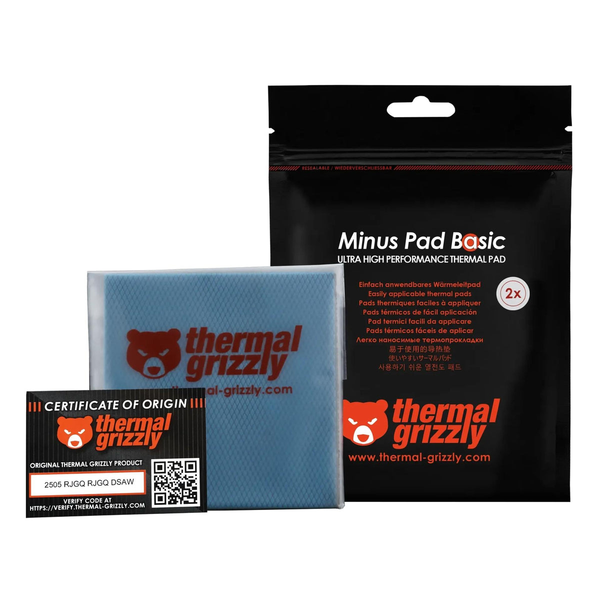 Thermal Grizzly Minus Pad Basic - 100x100x1,5 mm 2 pcs Thermal Grizzly