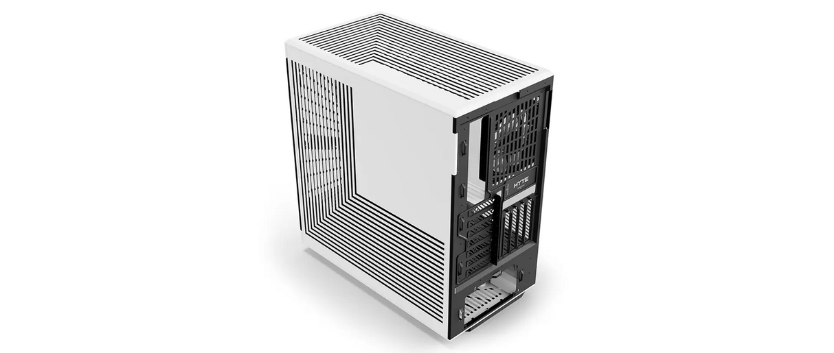 HYTE Y40 Black/White Miditower - Panoramaglasslöja, inkluderad PCIe 4.0-stigkabel, 2 inkluderade fläktar