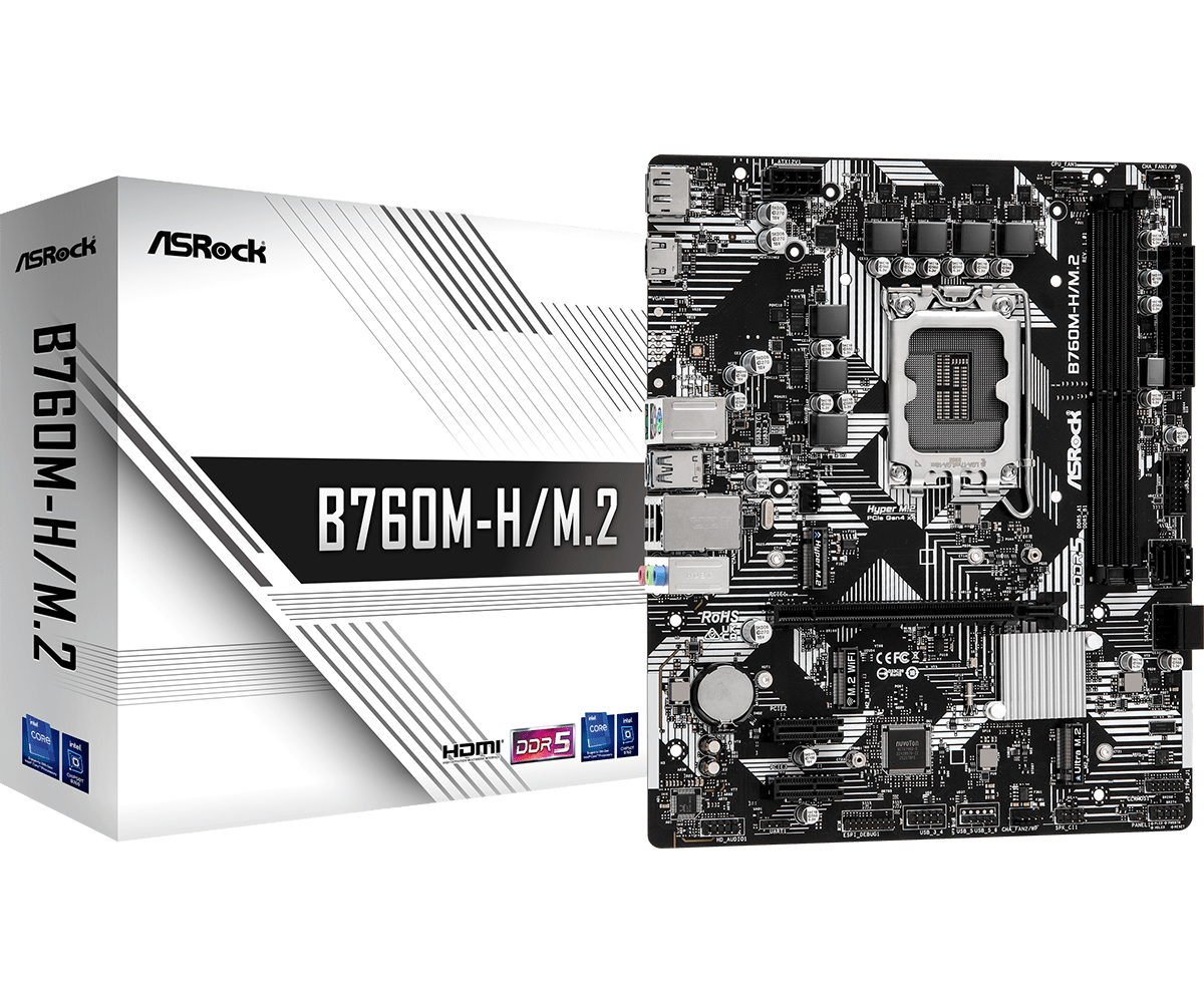Asrock B760M-H/M.2 - MATX DDR5 LGA1700