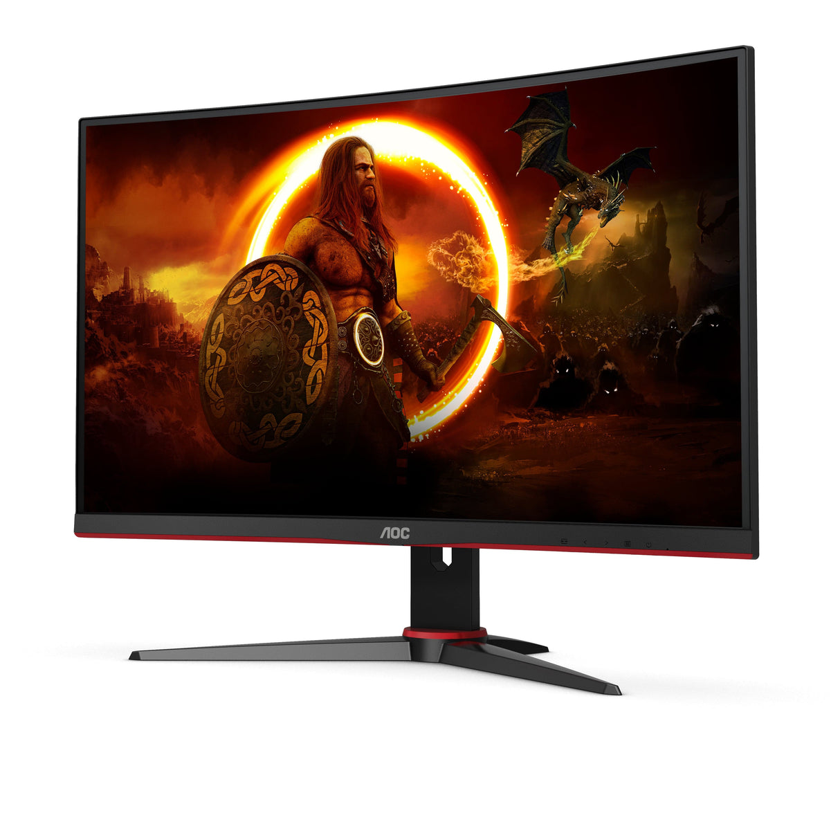 AOC Gaming C24G2AE/BK 24 1920 X 1080 VGA (HD-15) HDMI DisplayPort 165Hz Pivot Monitor