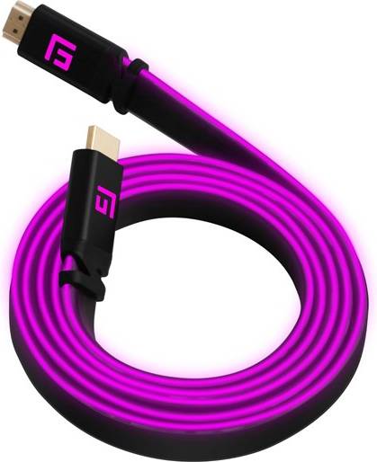 FLYTANDE GRIP 1,5 M HÖGHASTIGHET LED HDMI-KABEL V2.1 - ROSA