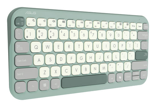 ASUS Marshmallow KW100 Bluetooth-tastatur – set skråt forfra (vinkel 4)