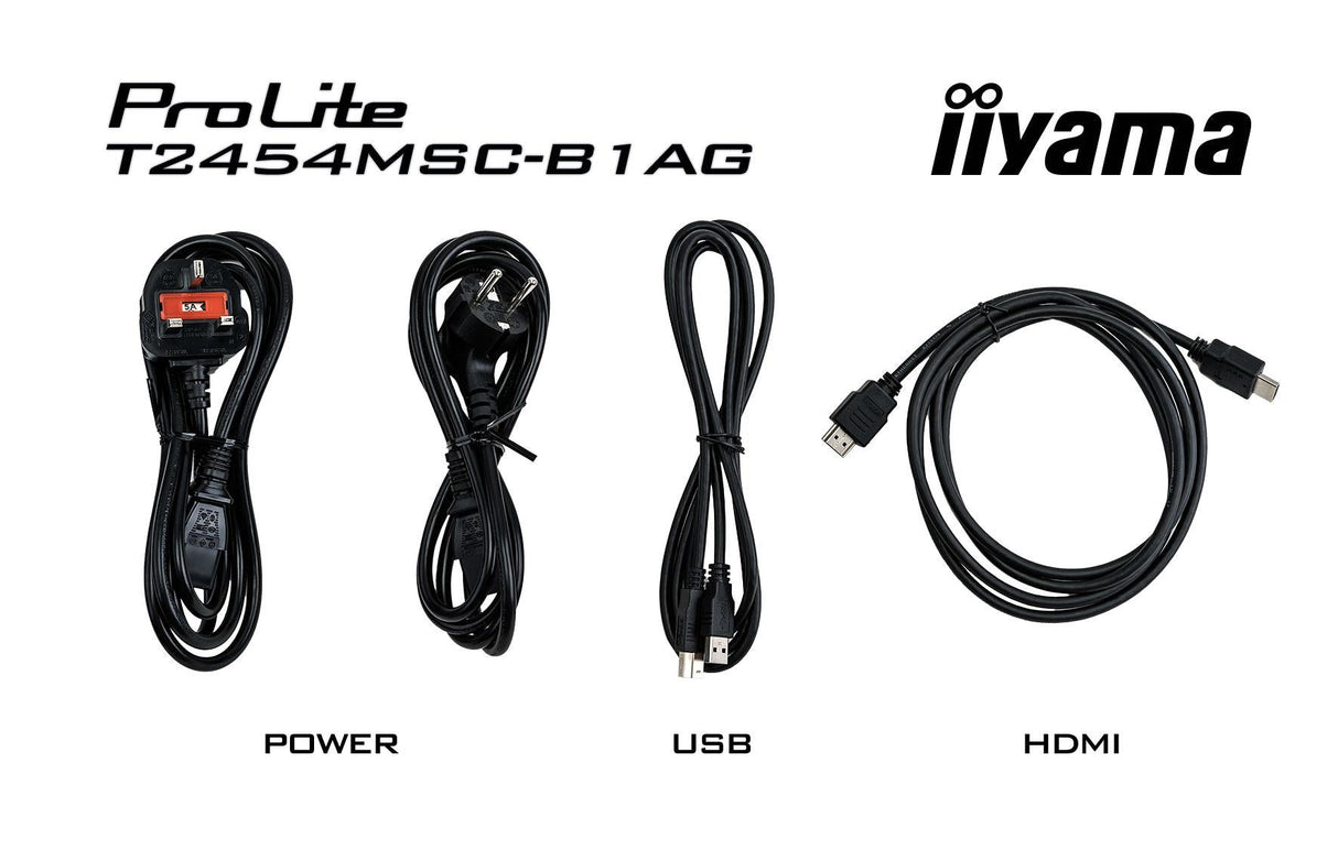 Iiyama ProLite T2454MSC-B1AG 23.8 1920 X 1080 (Full HD) VGA (HD-15) HDMI 60Hz