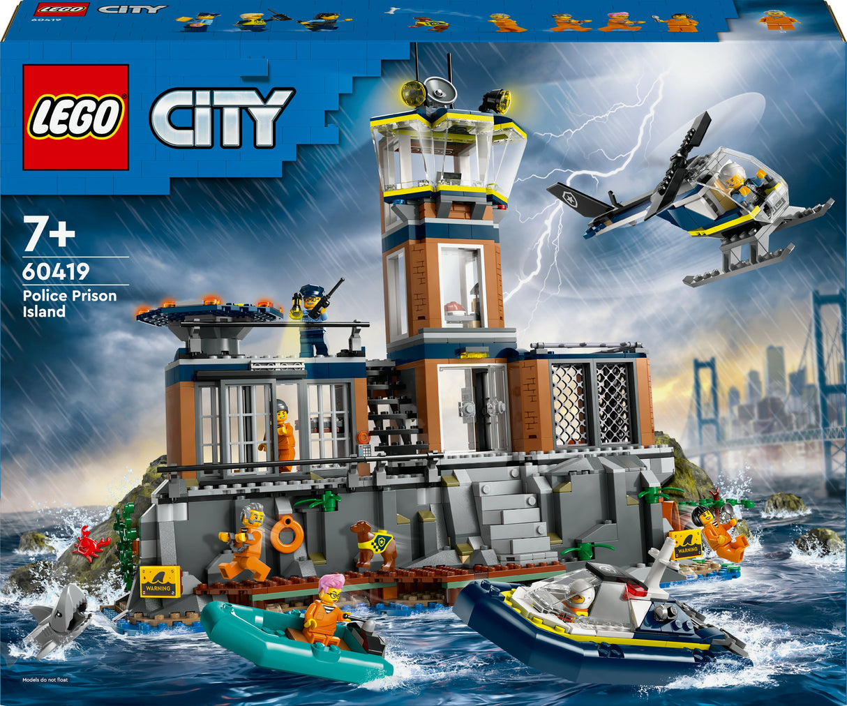 LEGO 60419 City Prison Island Police Station Construction Leksaksväska