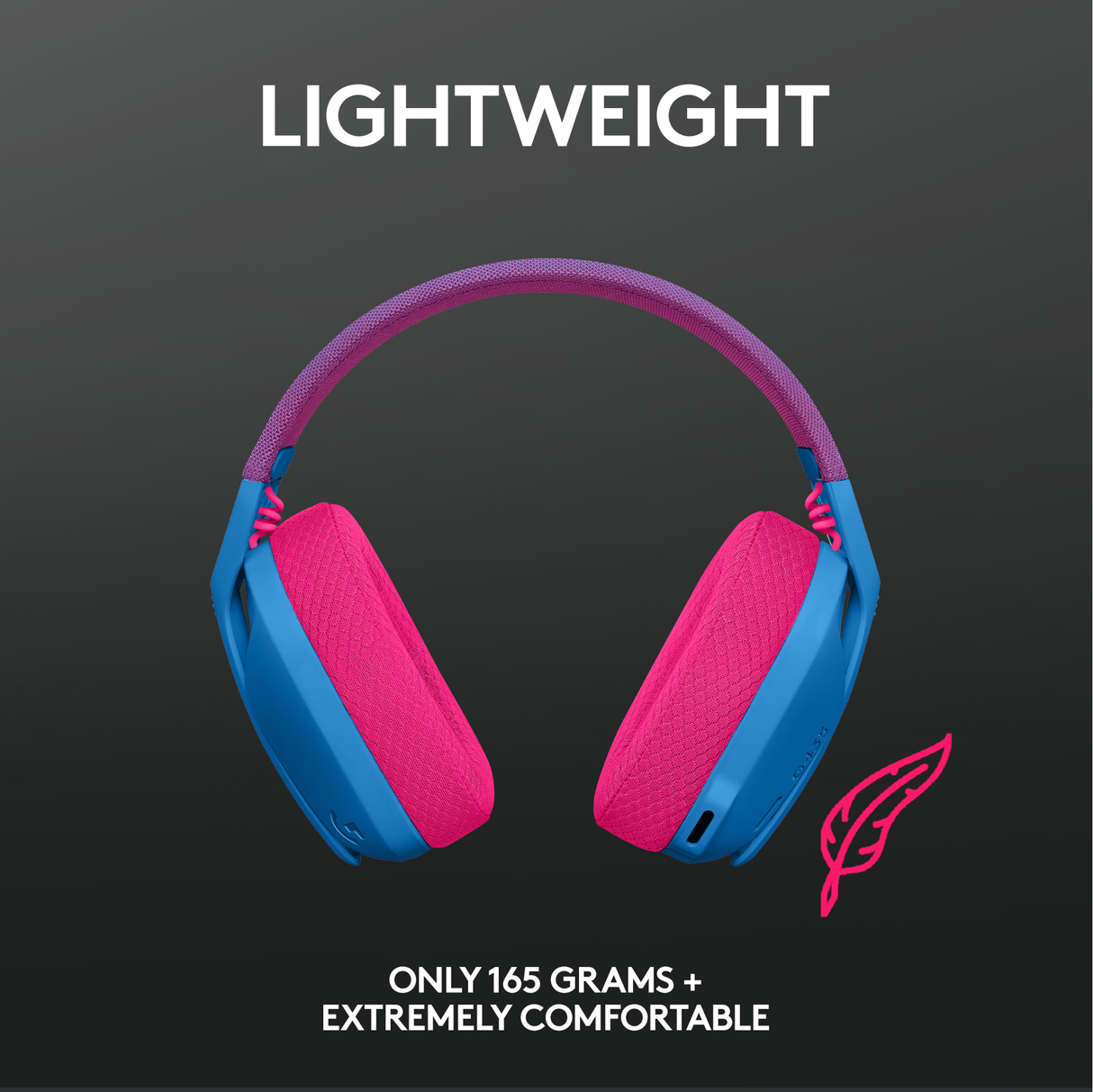Logitech - G435 Lightspeed Wireless Gaming Headset - Blå
