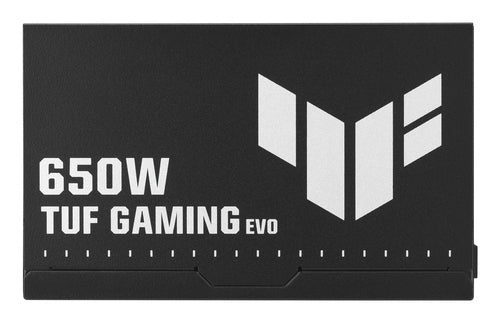 ASUS TUF Gaming 650B EVO – side med 650W- og TUF-mærkning