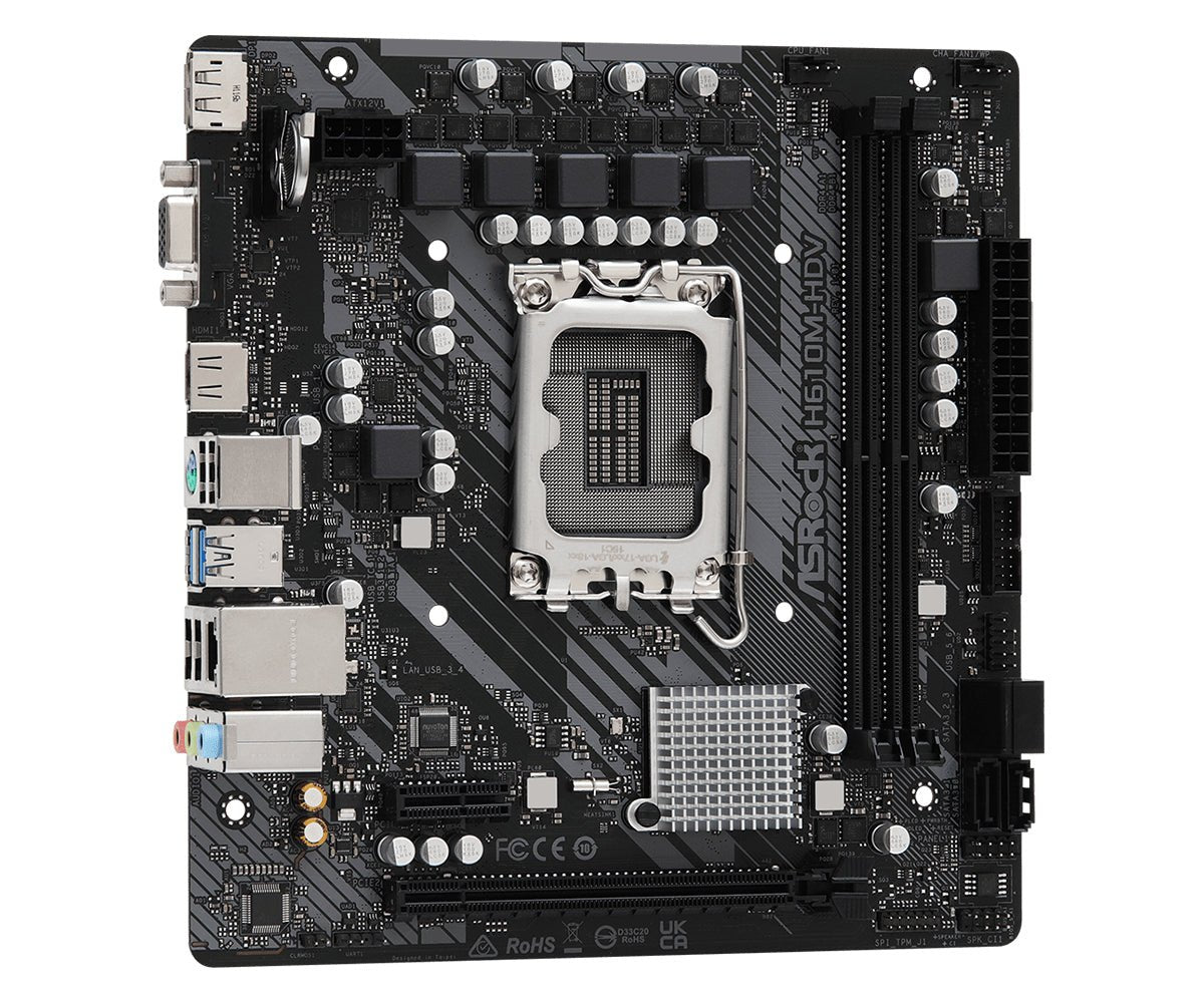ASRock H610M-HDV Micro-ATX LGA1700 Intel H610 ASRock