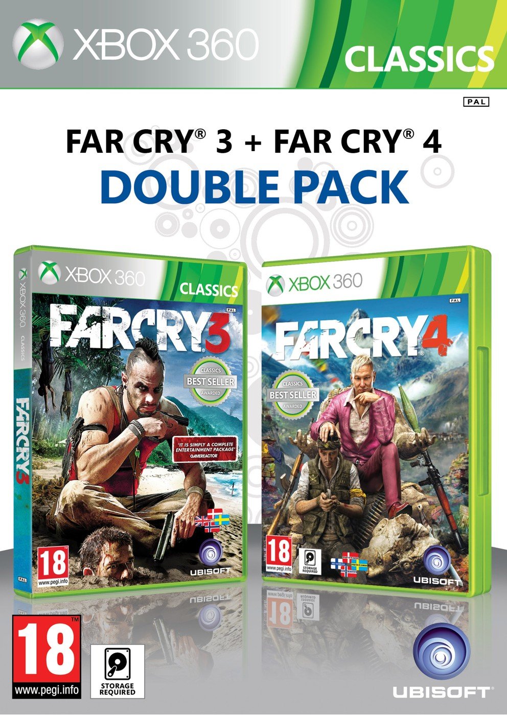 Far Cry 3 + Far Cry 4 (Double Pack) – Xbox 360 – spilomslag