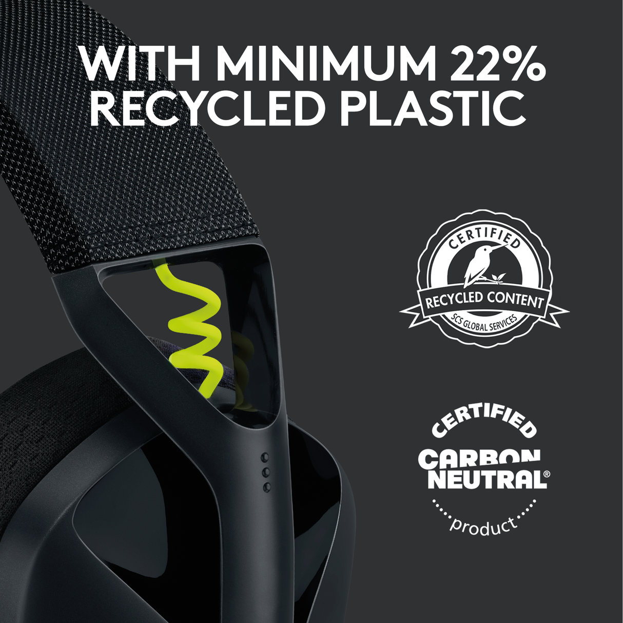 Logitech - G435 Lightspeed Wireless Gaming Headset - Svart